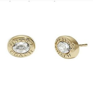 Coach Signature Logo Stud Earrings